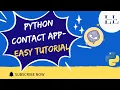 How to Make a Contact Book App in Python Python Project for Beginners