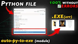 Python py to exe Executable Application Conversion using auto-py-to-exe module - SMART WAY