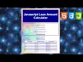 Build a JavaScript Loan Calculator With HTML CSS