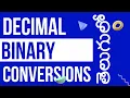 Binary and decimal conversion in telugu Number System in telugu Vamsi Bhavani