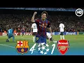 Unforgettable Messi s Magical Night Leaves Guardiola Speechless Barcelona vs Arsenal 4-1 UCL Home