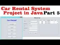 Car Rental Management system project in Java with Source code java swing projects Part 5