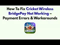 How To Fix Cricket Wireless BridgePay Not Working - Payment Errors Workarounds