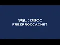 SQL DBCC freeproccache
