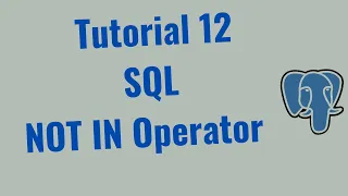 Tutorial 12 - SQL