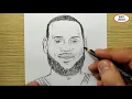 VERY EASY how to draw lebron james quick sketch