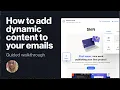 How to add dynamic content to emails using the condition builder