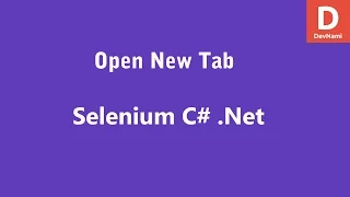 Selenium C Open New Tab