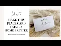 WEDDING DIY Deckle Edge Place Card Tutorial