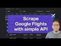 Scrape Google Flights with simple API