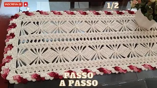 CAMINHO DE MESA MAGNÍFICO EM CROCHÊ/TRILHO DE MESA-LINDO,ECONÔMICO E FÁCIL DE FAZER #semprecirculo