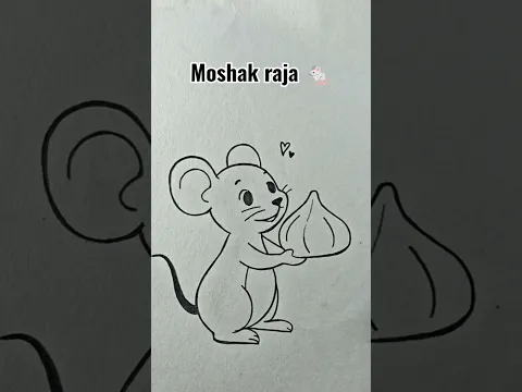 Ganesha moshak raja pencil drawing #ganpatibappa #shorts