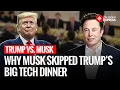 Download Lagu Elon Musks afwezigheid bij Trumps Tech Titans Dinner roept vragen op | Trump vs. Musk