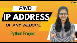 Finding the IP Address of any website python project for beginners python project tutorial