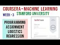 Coursera Machine Learning Week 3 Programming Assignment Logistics Regression Solutions Stanford U