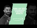 Text Typography Portrait using HTML CSS Pure CSS Effects Virat Kohli