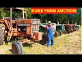 Massive Farm Auction Insane Deals - We Guess the Prices Tractors Vintage Trucks Combines Tools
