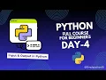 Episode 4 Input Output in Python Python Full Course for Beginners