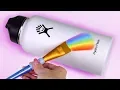 Custom HYDRO FLASK with Posca Paint Pens SATISFYING