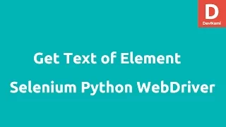 Get text of element in Selenium Python WebDriver