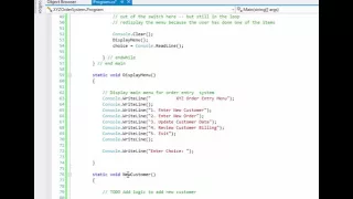 Menu-Driven Program Example - C