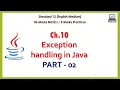 Chapter 10 Exception Handling in Java Part 02 what is Exception in Java Exception handling