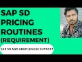 SAP SD Pricing Routines Requirement