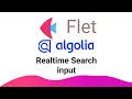 Flet Tutorial - Realtime Search With ALGOLIA