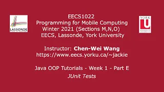 EECS1022 W21 - Java Tutorials