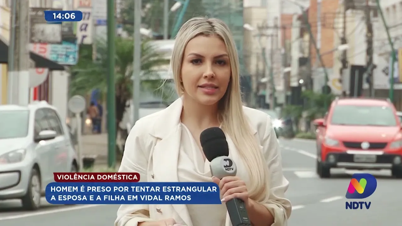 Violência doméstica: homem é preso por tentar estrangular a esposa e a filha em Vidal Ramos