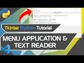 python tkinter tutorial membuat Menu Bars dan Text