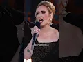 While Others Perform, Adele Just Sings — and Wins Hearts #adele