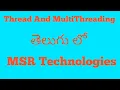 What is Thread and MultiThreading in java Telugu