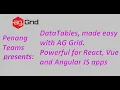 React Vue Angular DataTables made easy Welcome to Powerful AG-Grid app
