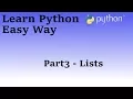 Programming in Python - Part3-Lists