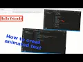 How can I code animated text in html and css Let s create an animated text with css animation