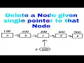 Technical Interview Questions Delete a Node given single pointer to that Node Linked List