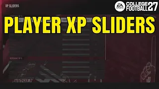 College Football 27 How to Change Player XP Sliders in Dynasty Tutorial PS5 Xbox PC