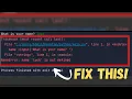 FIX THE INPUT PROBLEM PYTHON
