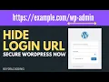 How to Hide WordPress Login URL Make Wordpress Secure Change WP-Admin URL Easily