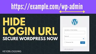 How to Hide WordPress Login URL Make Wordpress Secure Change WP-Admin URL Easily