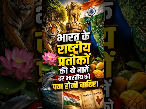 भारत के राष्ट्रीय प्रतीकों की ये बातें हर भारतीय को पता होनी चाहिए! 🇮🇳😱 #UnseenGK #India #GK