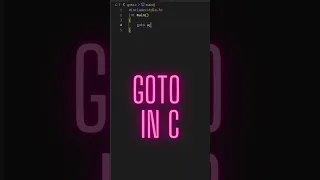 goto Statement in C
