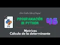 46 Python Course Matrices Determinant of a Matrix