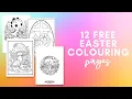 12 FREE Easter Colouring Pages - Adult Coloring