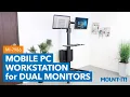 Mobile PC Workstation for Dual Monitors MI-7986 Features