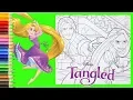 Coloring Disney Princess Rapunzel and Flynn - Tangled Coloring Pages for kids