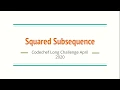 Squared Subsequences SQRDSUB Codechef Long Challenge April 2020