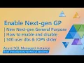 Enable and disable Next-gen General Purpose Azure SQL Managed Instance service tier