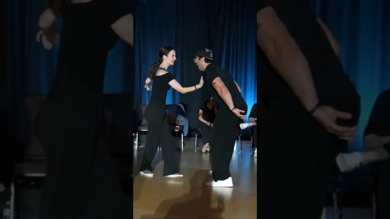 He slid me right at him 🤣 #improv #westcoastswing